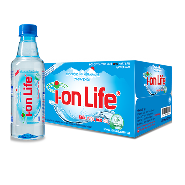 Thùng 24 chai nước ion Life 330ml 